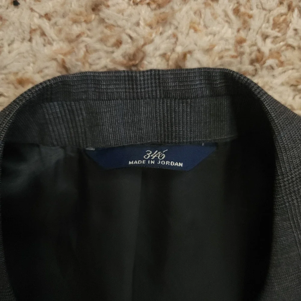 Brooks Brothers 346 Blazer Mens 44R Grey Glen Plaid Two Button Sport Coat